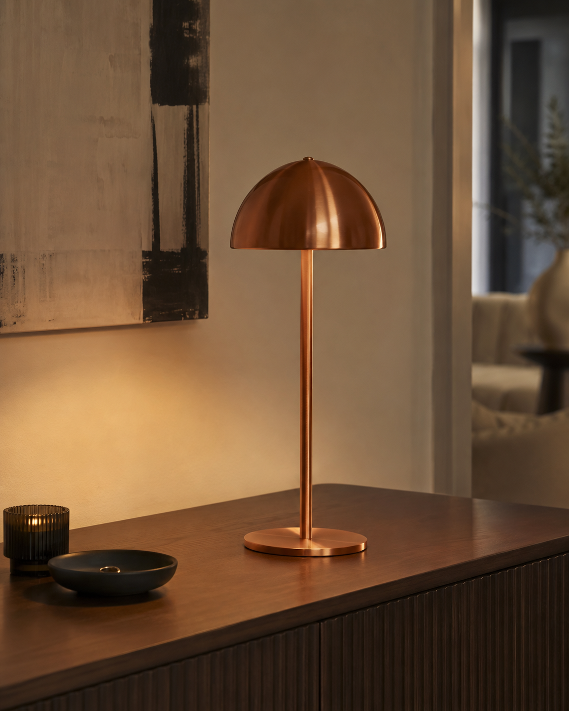 Lampe Rechargeable Effet « Dôme » Differentes Couleurs – vue principale | ODECO
