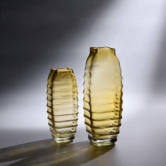 Vase en Verre Soufflé « La Ruche Dorée » – vue principale | ODECO
