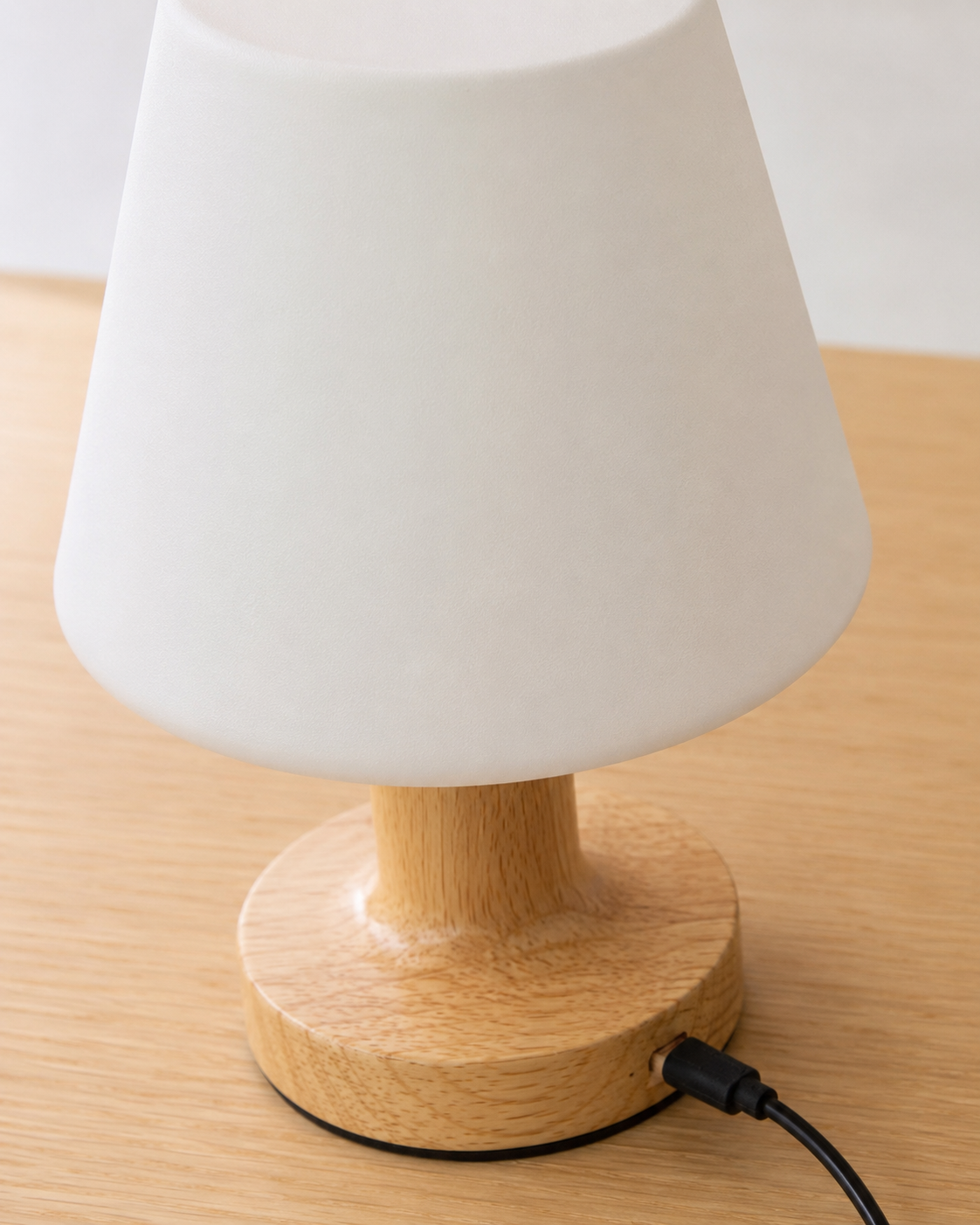 Lampe Rechargeable Miniature Noir, blanche, bois – vue 10 du produit | ODECO
