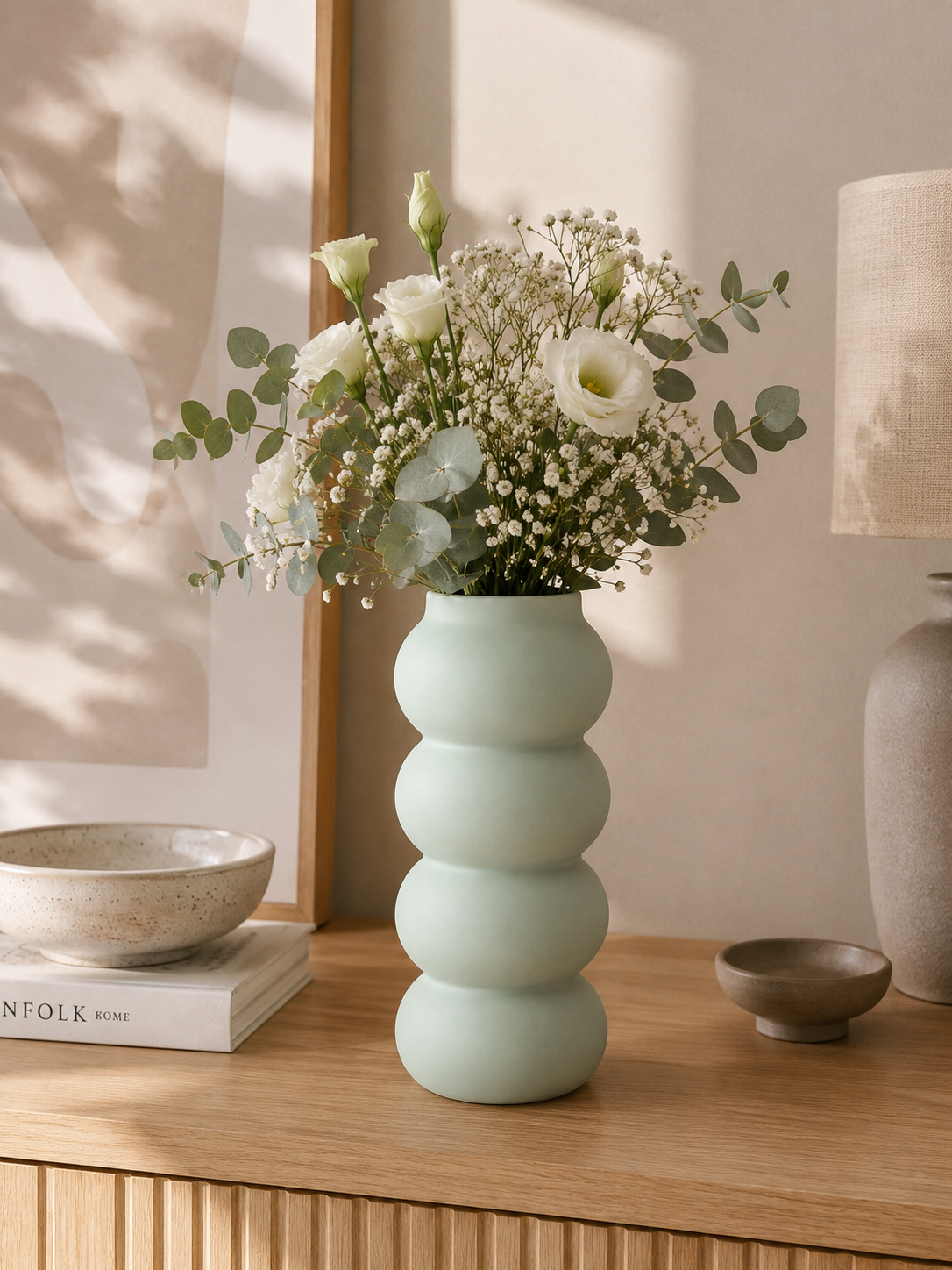 Vase en Céramique Vert Foncé « Forêt Profonde » (GM) – vue 8 du produit | ODECO