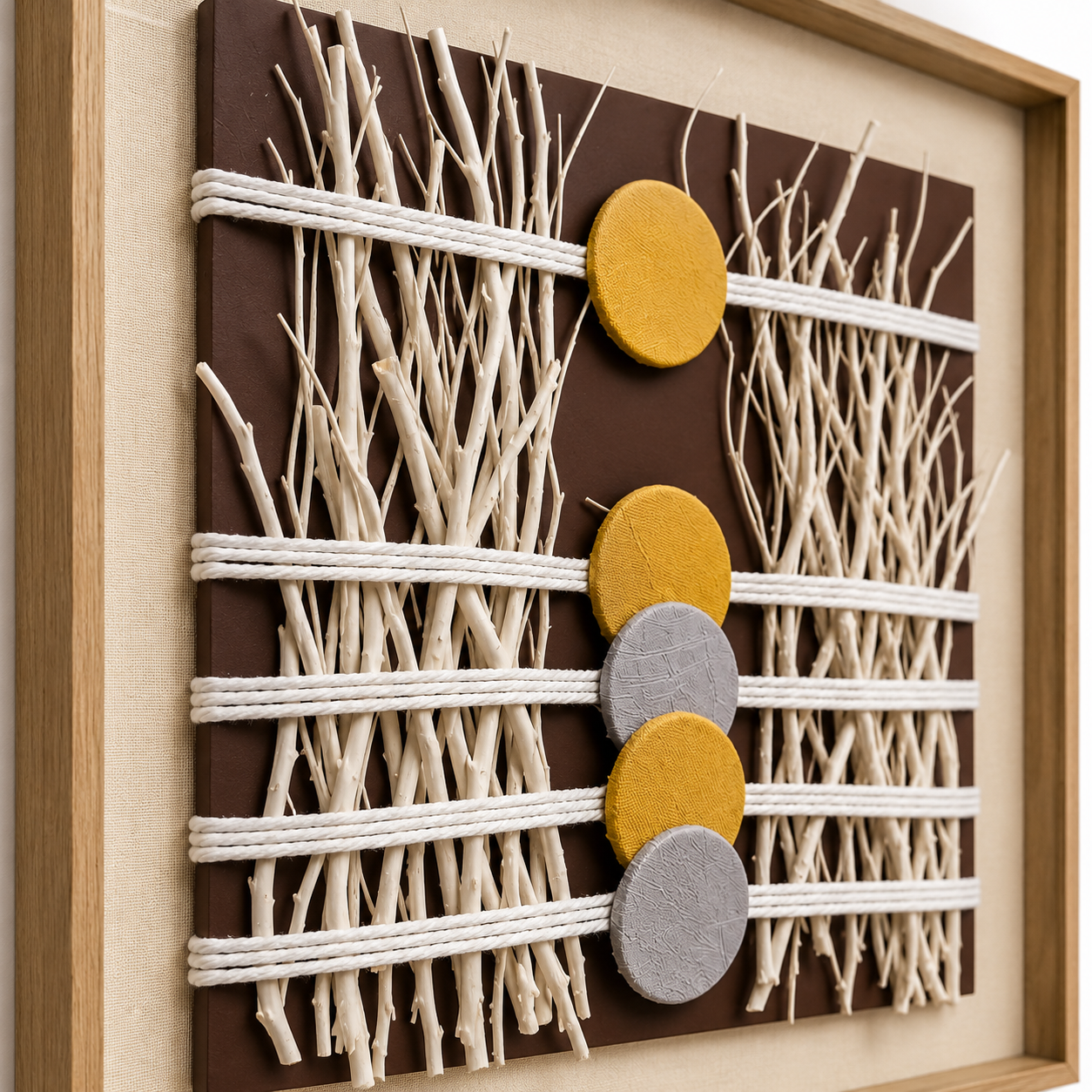 Vertical Raised Wall Art Branch 60*60