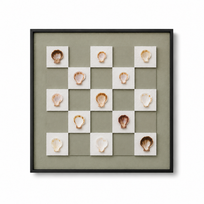 Tableau relief coquillage — 40 × 40 cm — vue 5, ODECO Boisbriand