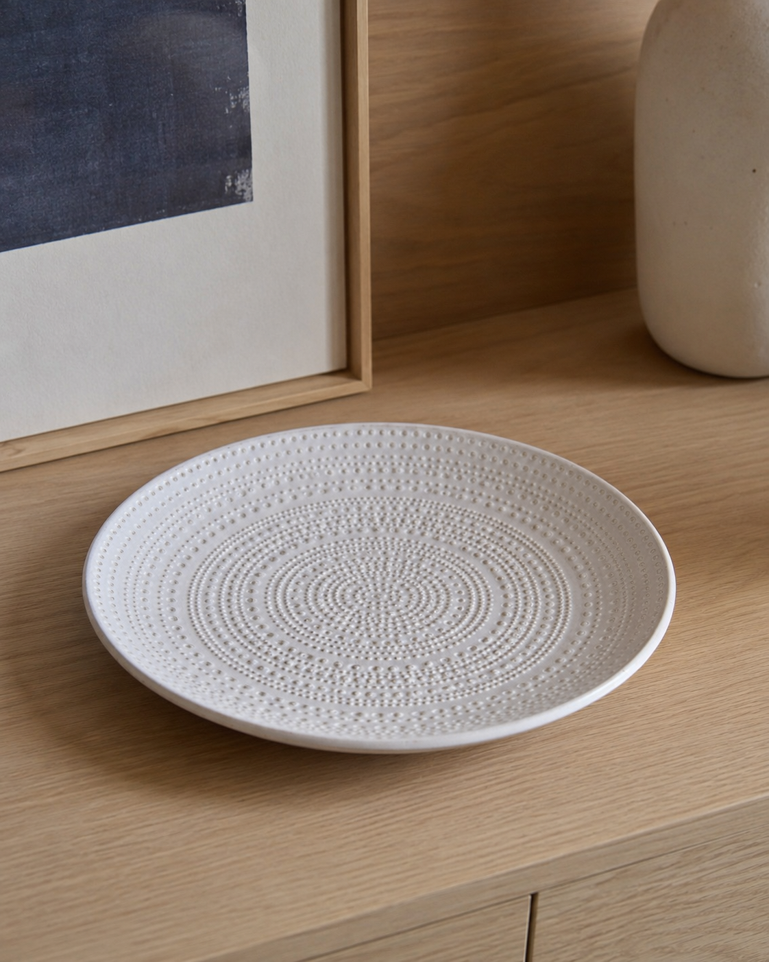 Plateau Décoratif Rond Bois – vue 2 du produit | ODECO