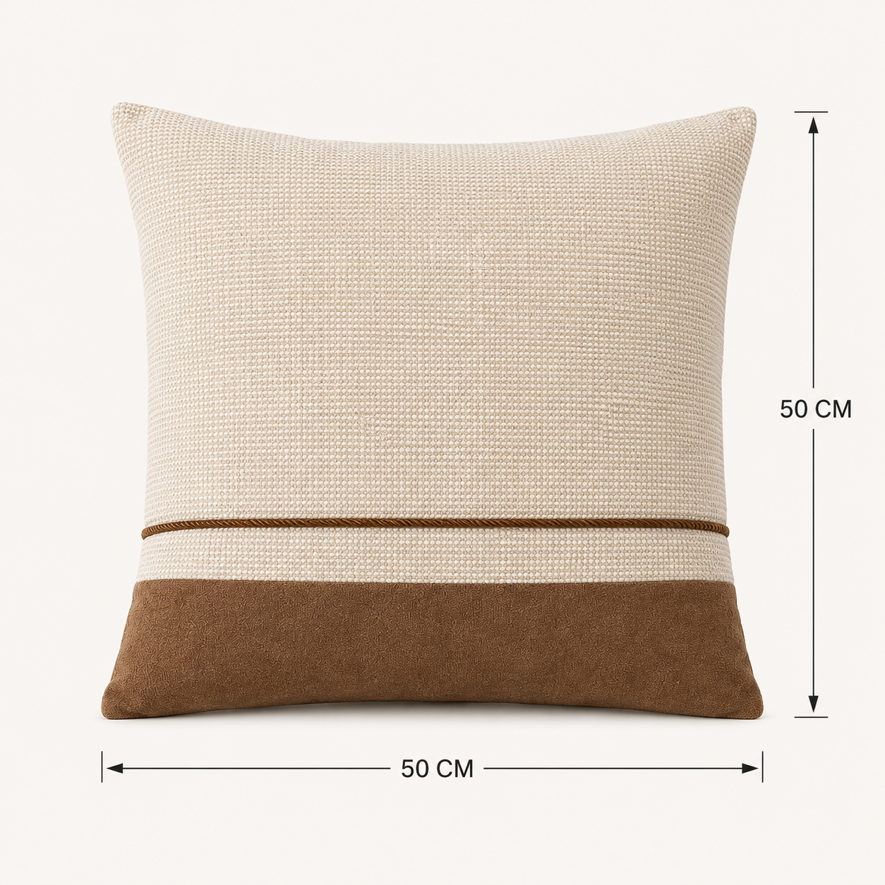 Coussin décoratif texturé avec base contrastante – vue 6 du produit | ODECO