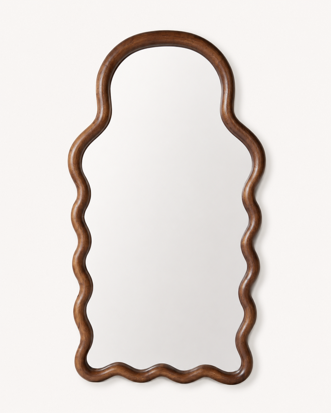 Miroir Scallopé Arc Bois Foncé – vue 3 du produit | ODECO