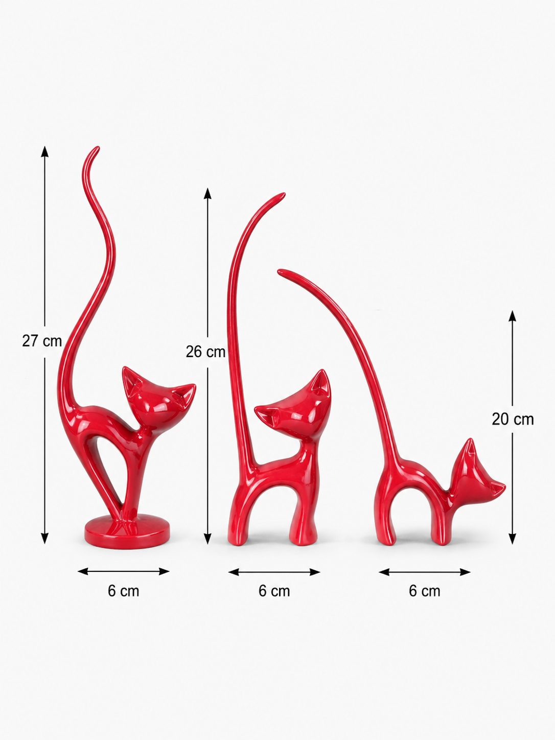 Figurine Trio Chat – vue 6 du produit | ODECO