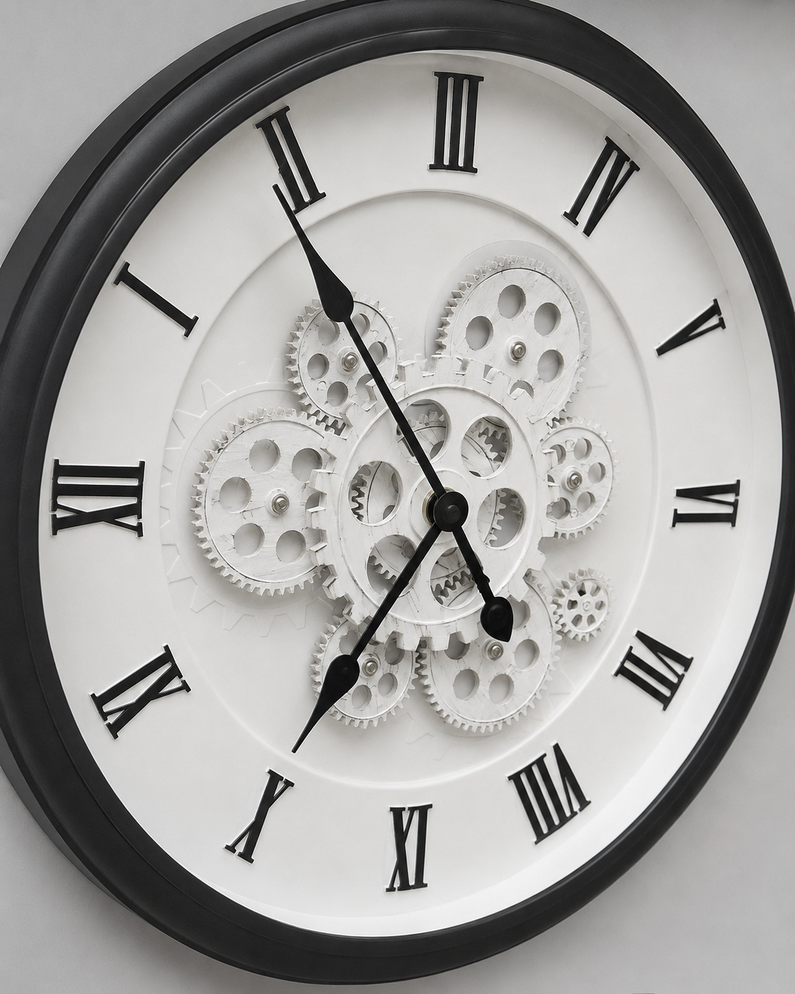 Horloge Vintage Noir et Blanc 40cm – vue 2 du produit | ODECO