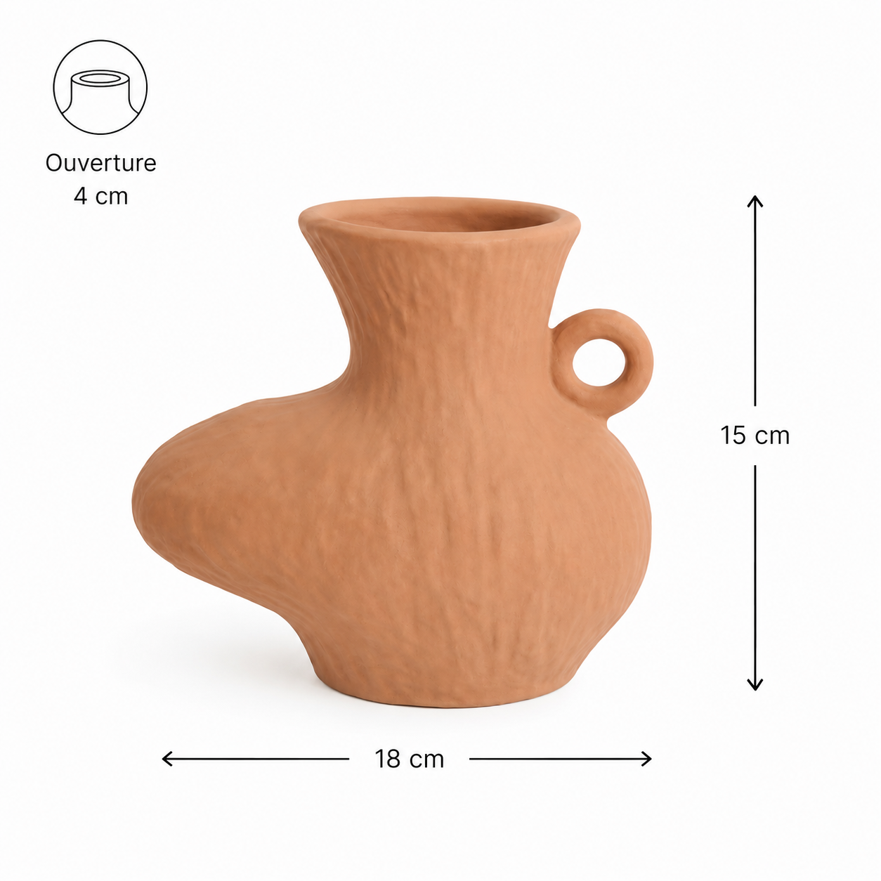 Vase en Terre Cuite « Silhouette » (PM) – vue 7 du produit | ODECO