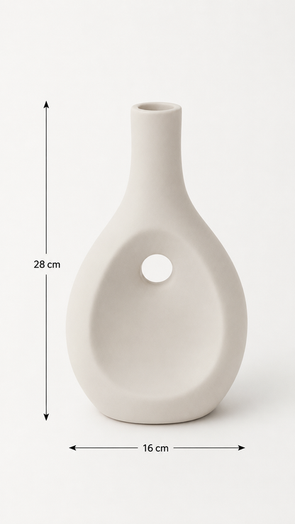 Vase en Céramique Petit Trou (GM) — vue 12, ODECO Boisbriand