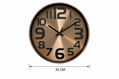 Horloge murale moderne bronze cuivré – 30 cm — vue 4, ODECO Boisbriand