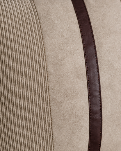 Coussin décoratif texturé avec bande centrale brune — vue 7, ODECO Boisbriand