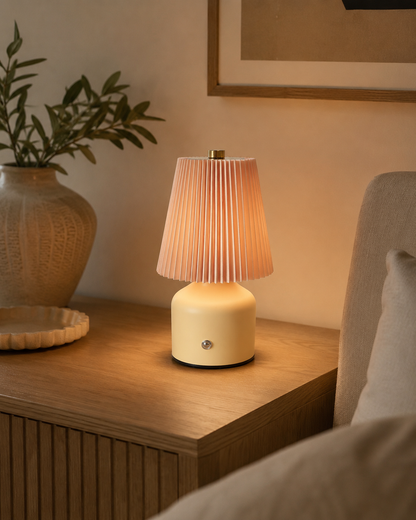 Lampe Rechargeable Vintage Noir, blanc, beige, bois — vue 2, ODECO Boisbriand