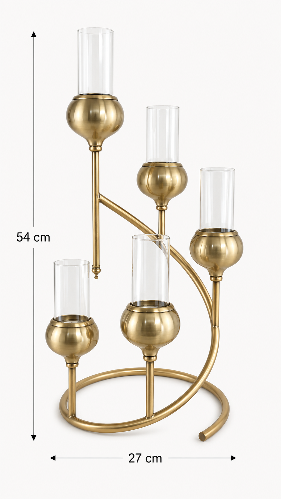 Chandelier Bronze en Spirale 5 Branches – vue 4 du produit | ODECO