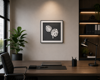 Tableau Africa vert motif végétal — 40 × 40 cm — vue principale, ODECO Boisbriand