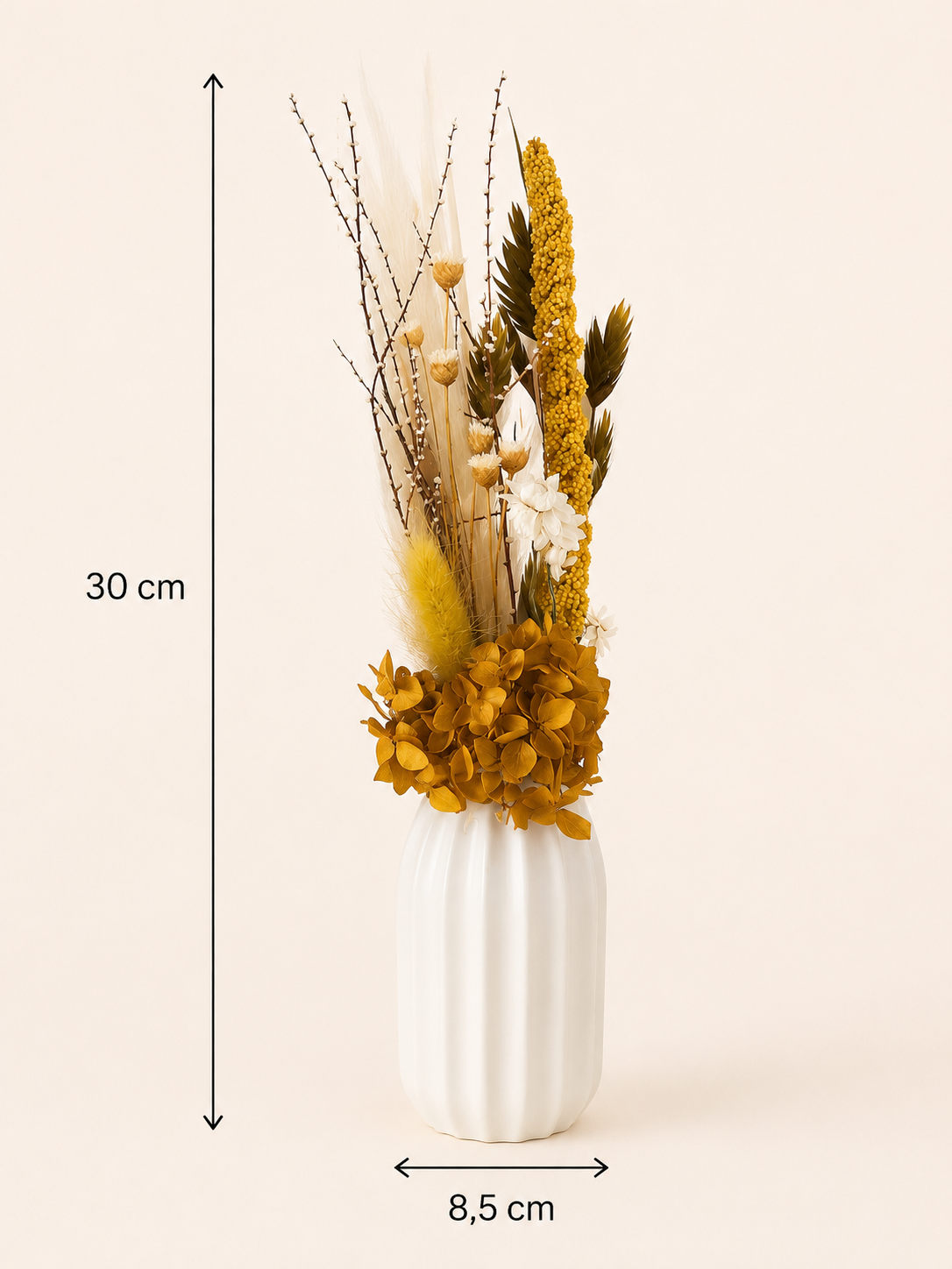 Mini Vase +fleures Séchées Multicouleurs – vue 14 du produit | ODECO
