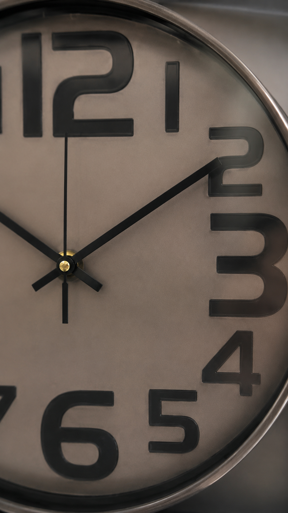 Horloge murale moderne bronze cuivré – 30 cm – vue 6 du produit | ODECO