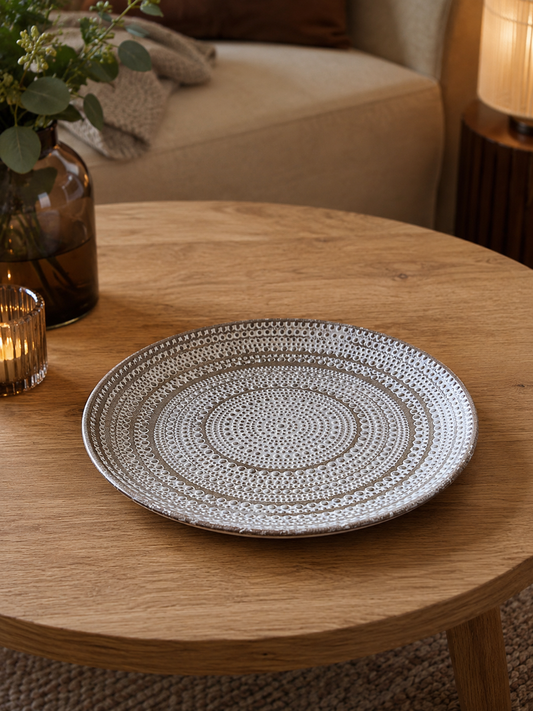 Plateau Décoratif Rond Bois – vue principale | ODECO