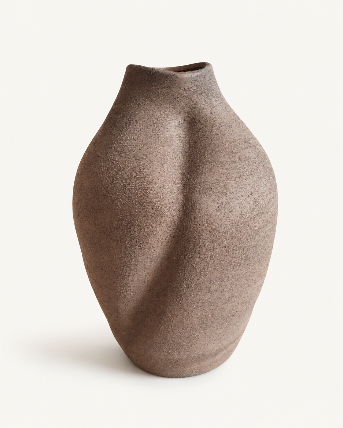 Vase en Terre Cuite « Froissé » (PM) – vue 2 du produit | ODECO
