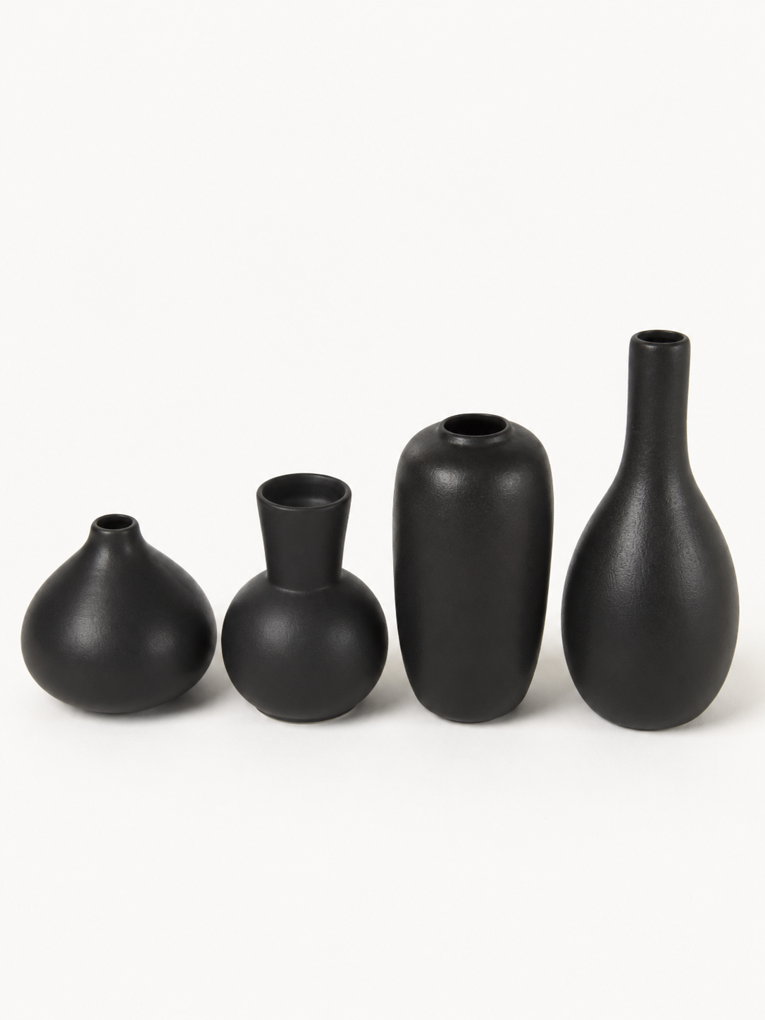 Jeu de vases en céramique noirs – vue 3 du produit | ODECO