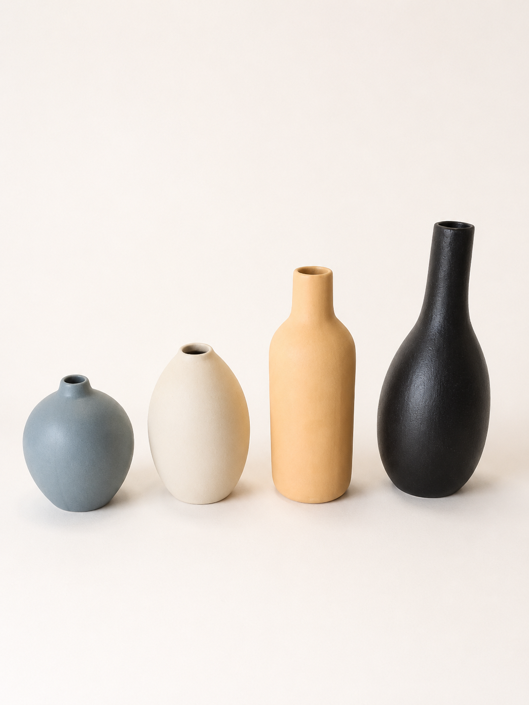 Jeu de vases en céramique multicolores – 4 pièces – vue 4 du produit | ODECO