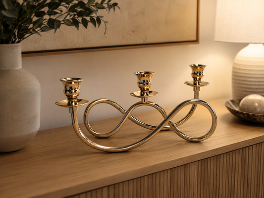 Chandelier Argenté 3branches – vue 2 du produit | ODECO