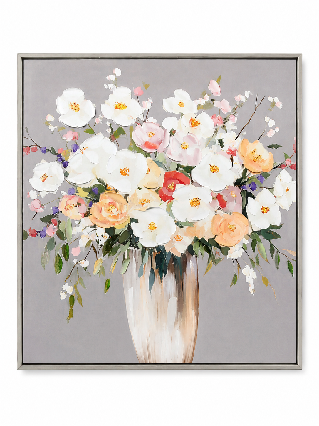 Painting Bouquet Flower On Canvas