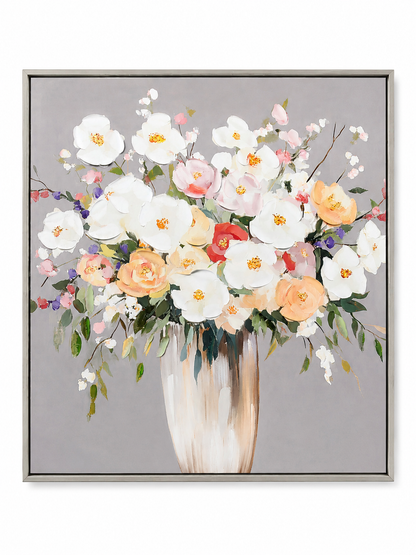 Tableau bouquet de fleurs sur toile — 50 × 70 cm — vue 3, ODECO Boisbriand