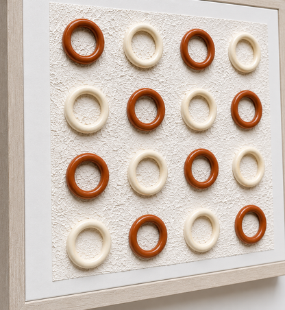 Tableau 3D Anneaux — 40 × 40 cm — vue 3, ODECO Boisbriand