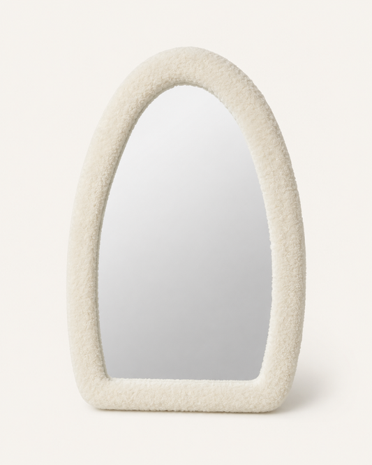 Miroir Fluffy Arc Pointu Blanc – vue 2 du produit | ODECO