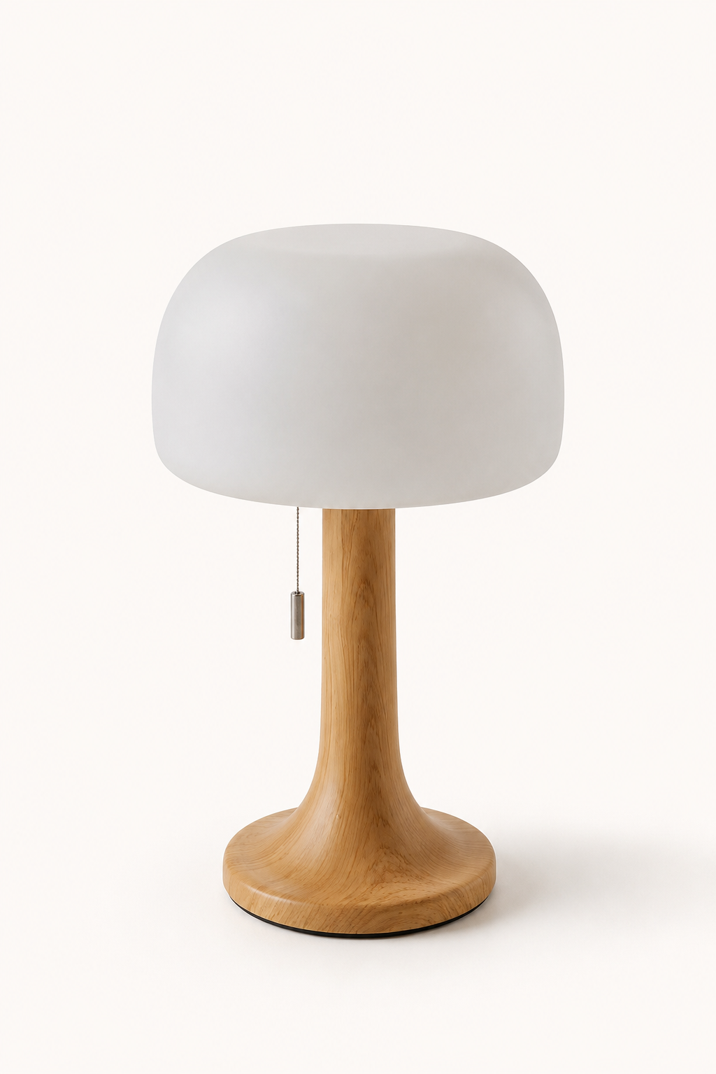 Lampe champignon rechargeable – noire, blanche et bois – vue 9 du produit | ODECO
