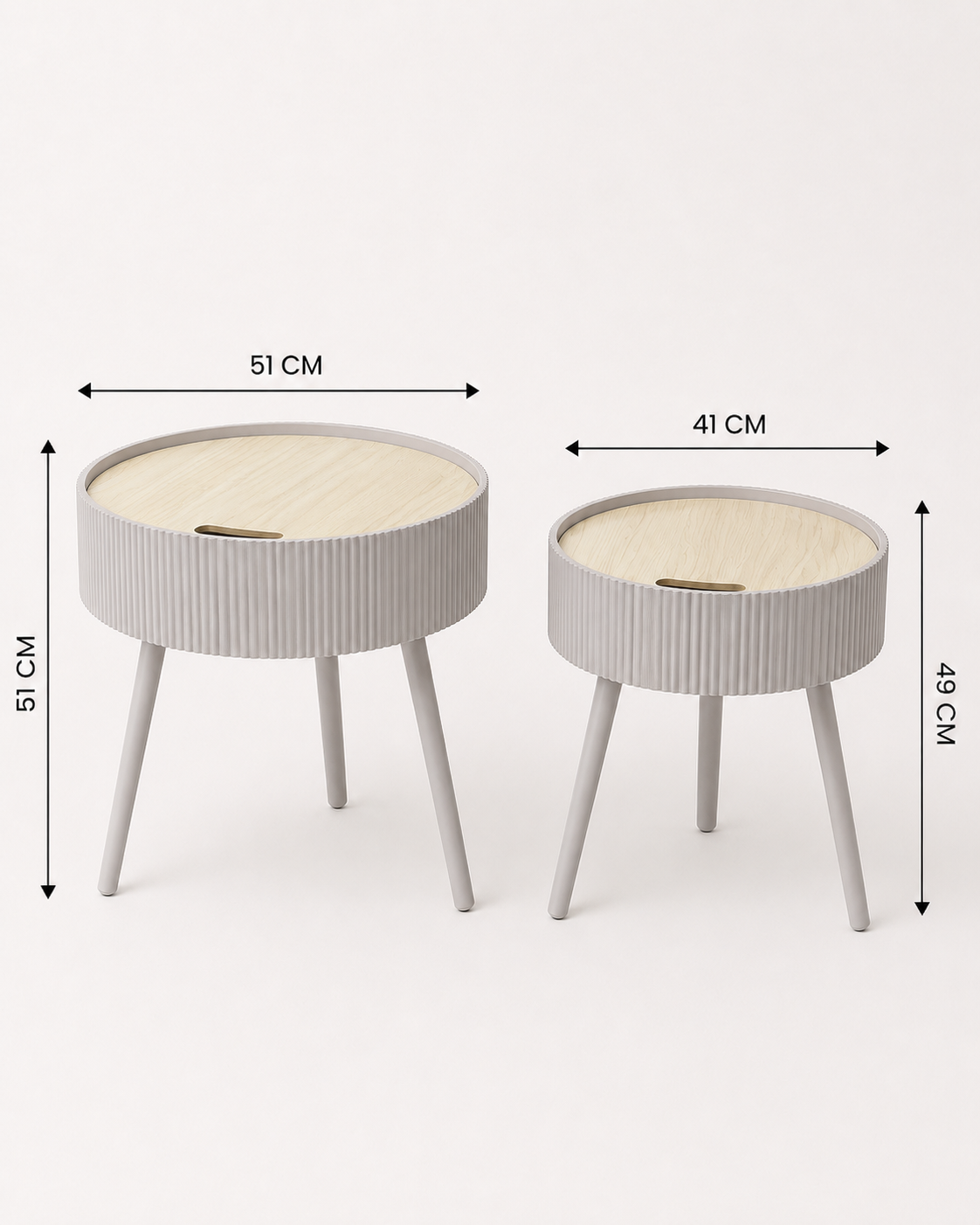 Table Gigogne Style Nordique Set 2 – vue 7 du produit | ODECO