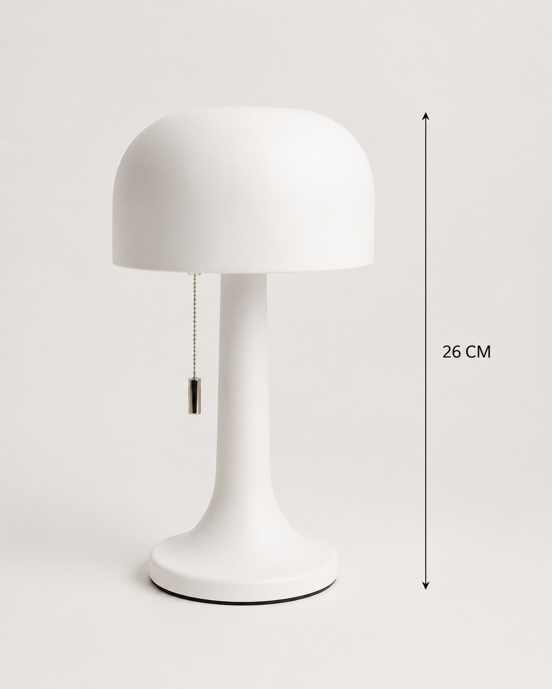 Lampe champignon rechargeable – noire, blanche et bois – vue 10 du produit | ODECO