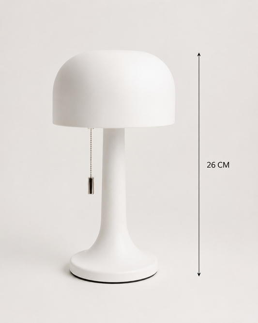 Lampe champignon rechargeable – noire, blanche et bois — vue 10, ODECO Boisbriand