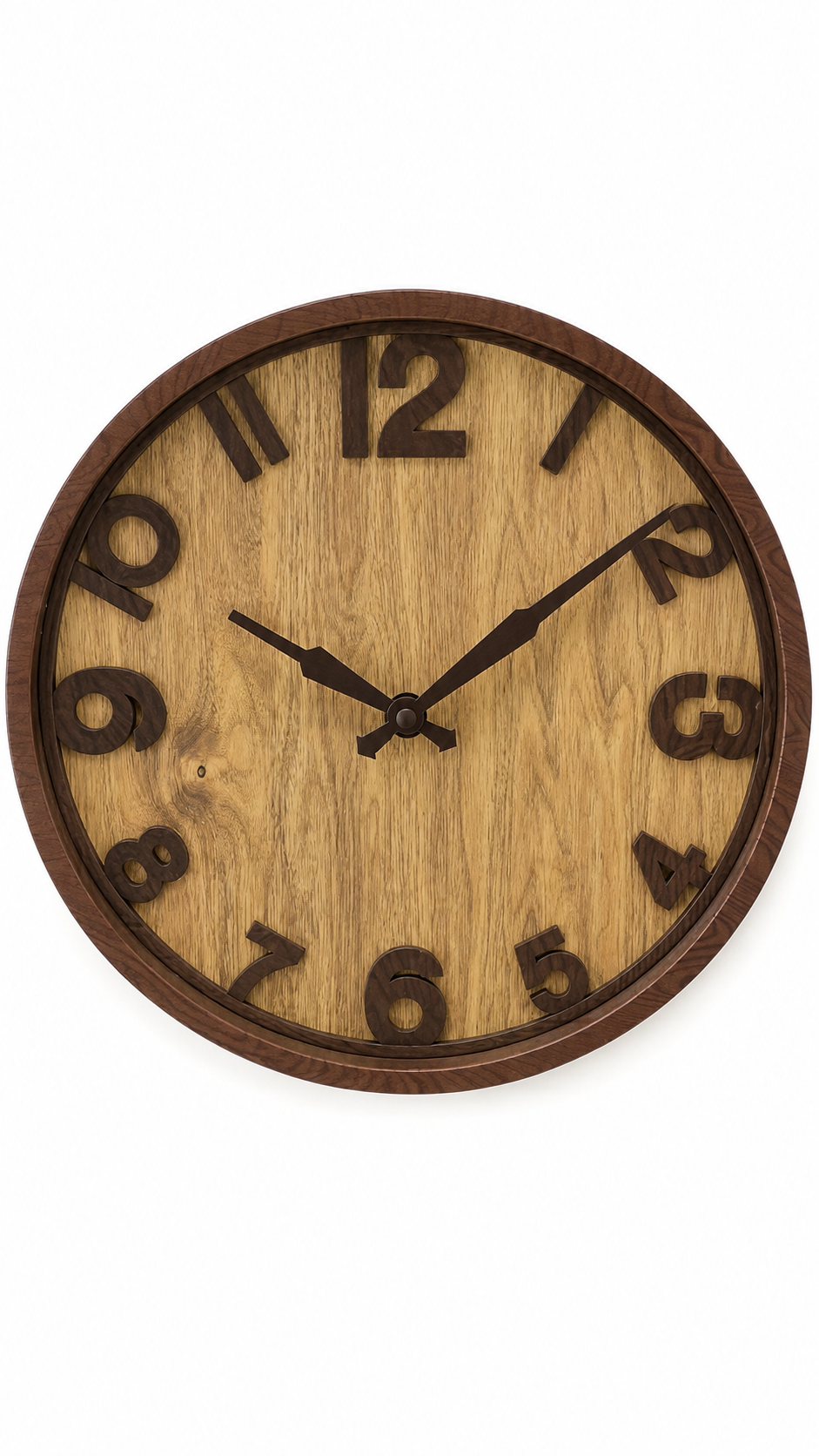 Horloge Murale Effet Bois Naturel – vue 4 du produit | ODECO
