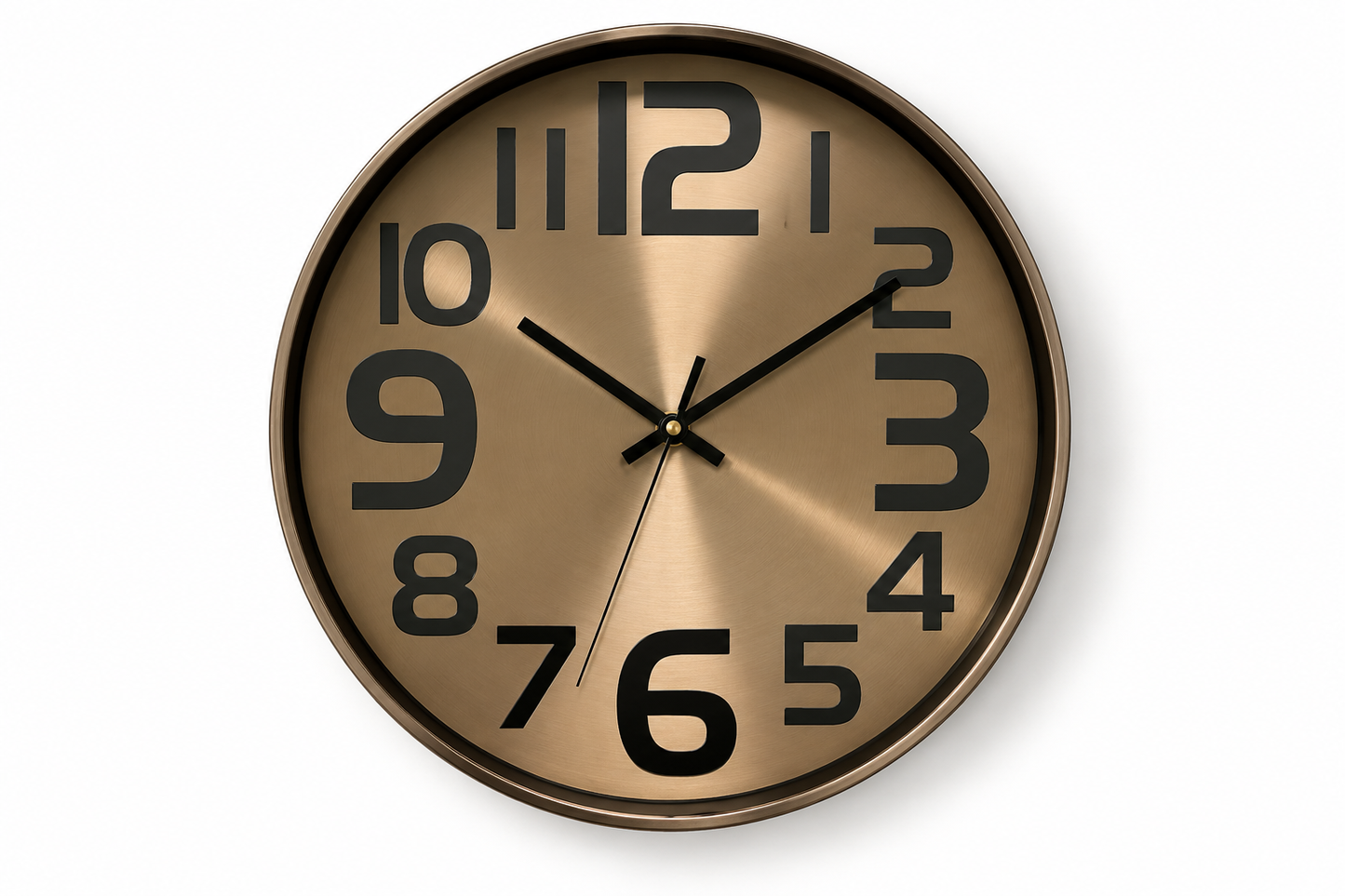 Horloge murale moderne bronze cuivré – 30 cm – vue 5 du produit | ODECO
