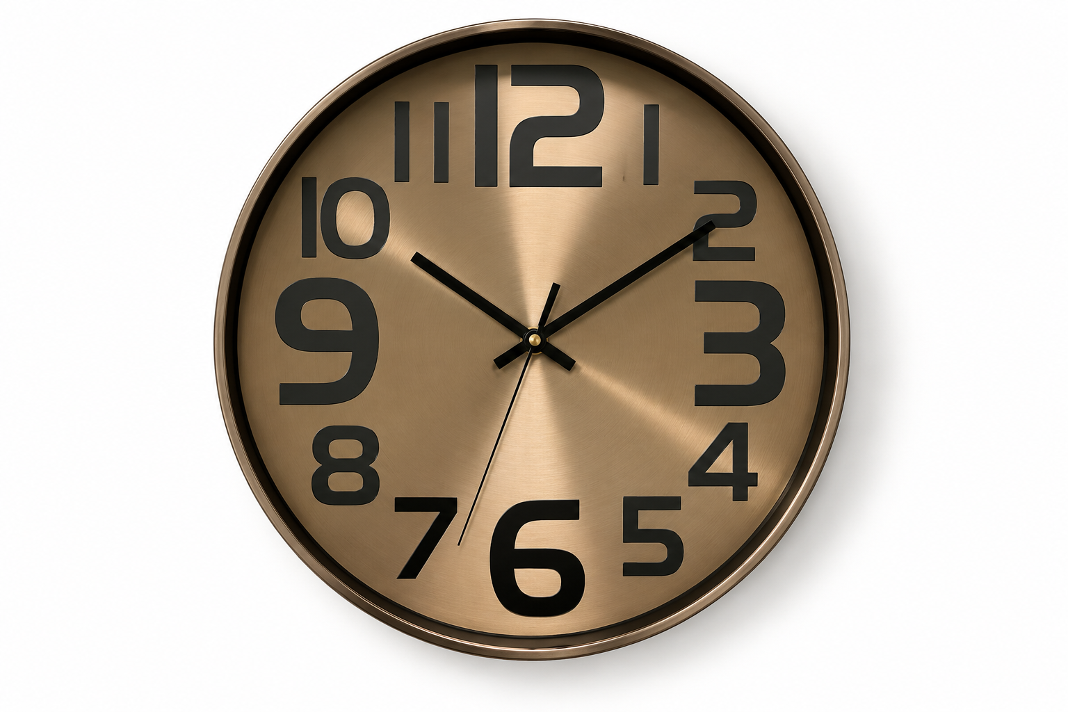 Horloge murale moderne bronze cuivré – 30 cm – vue 5 du produit | ODECO