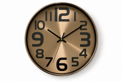 Horloge murale moderne bronze cuivré – 30 cm — vue 5, ODECO Boisbriand