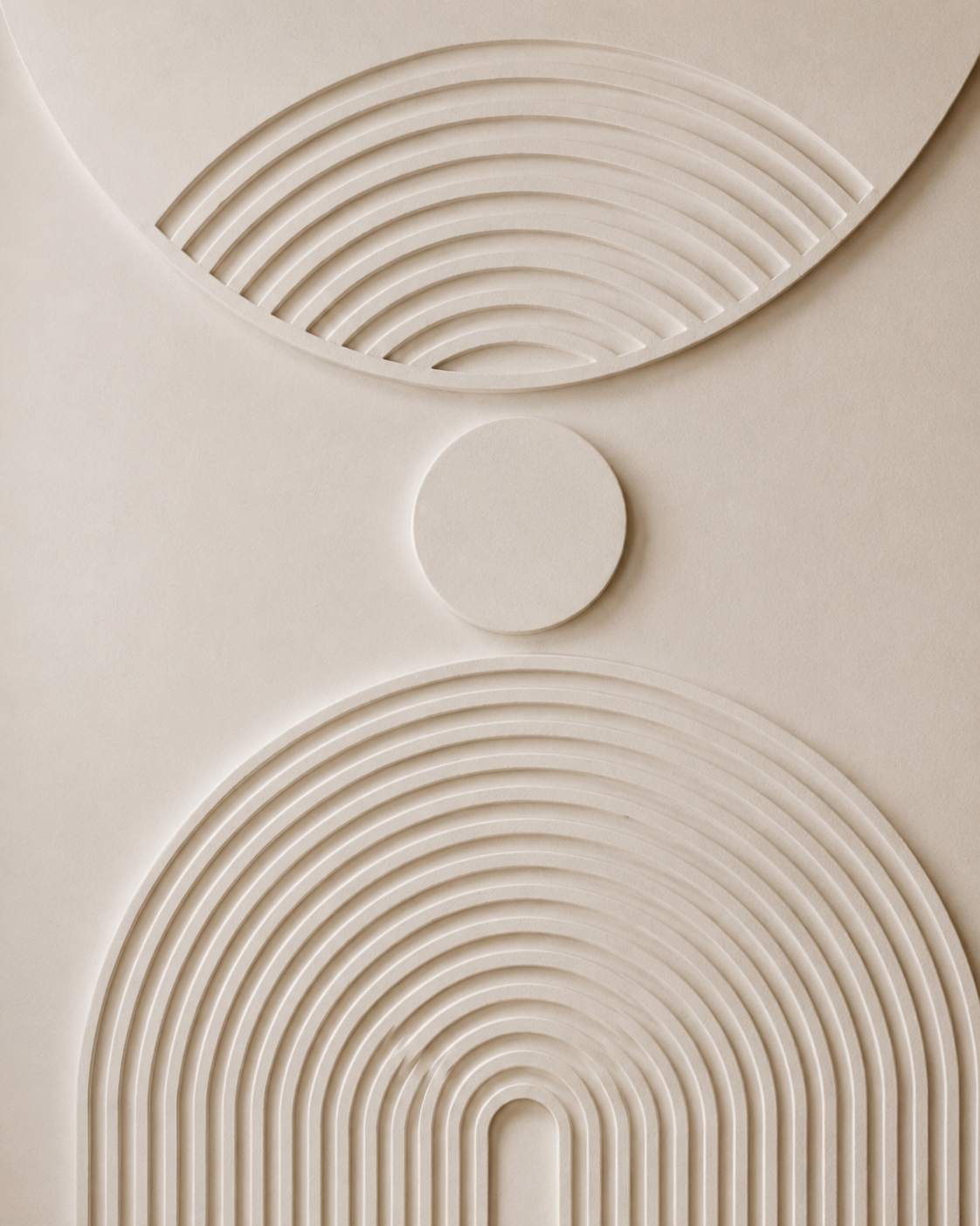 Tableau minimaliste 3D blanc — 60 × 90 cm – vue 4 du produit | ODECO