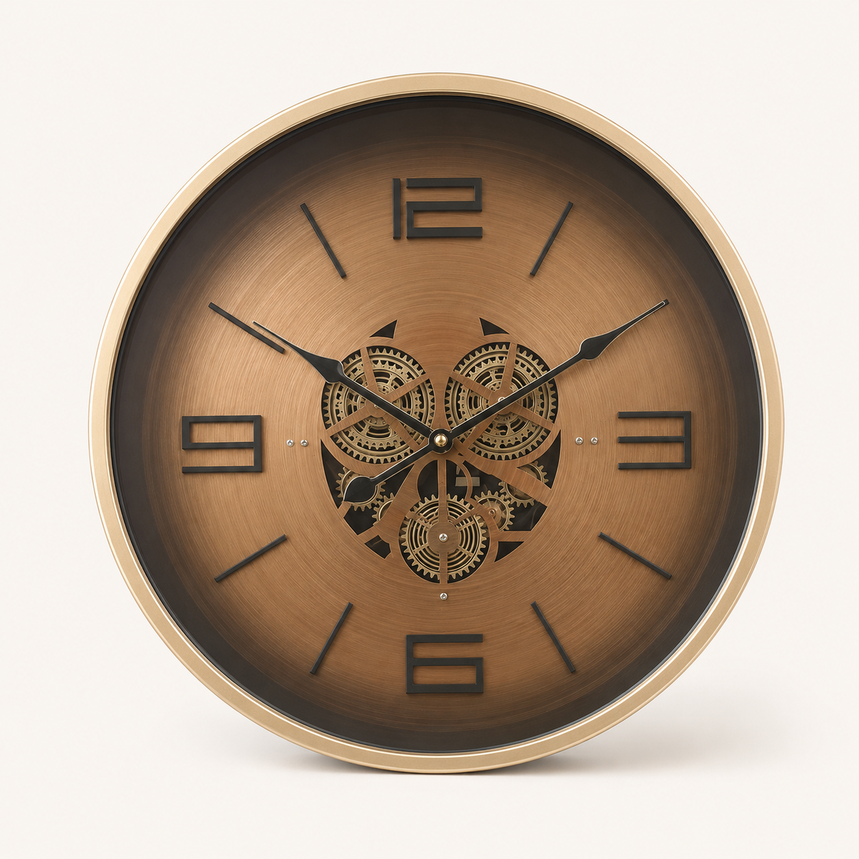 Horloge Vintage cuivre Bronze – vue 4 du produit | ODECO