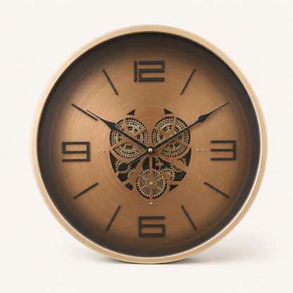 Horloge Vintage cuivre Bronze — vue 4, ODECO Boisbriand