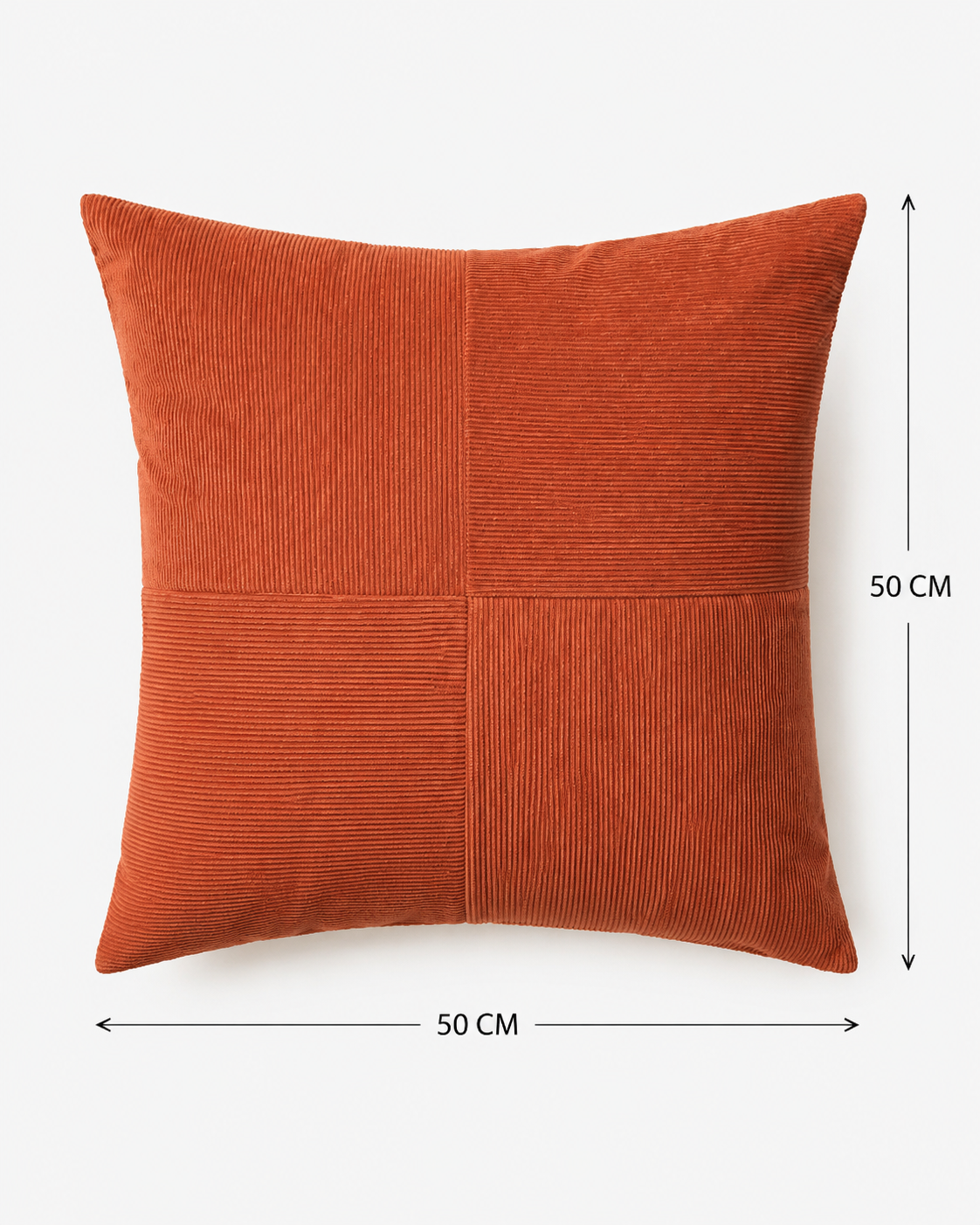 Coussin texturé à motifs quadrillés – 50 × 50 cm – vue 10 du produit | ODECO