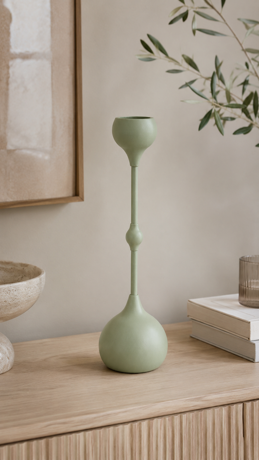 Bougeoir élancé en métal (MM) – vue principale | ODECO