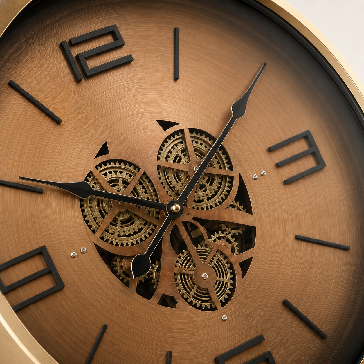 Horloge Vintage cuivre Bronze – vue 3 du produit | ODECO