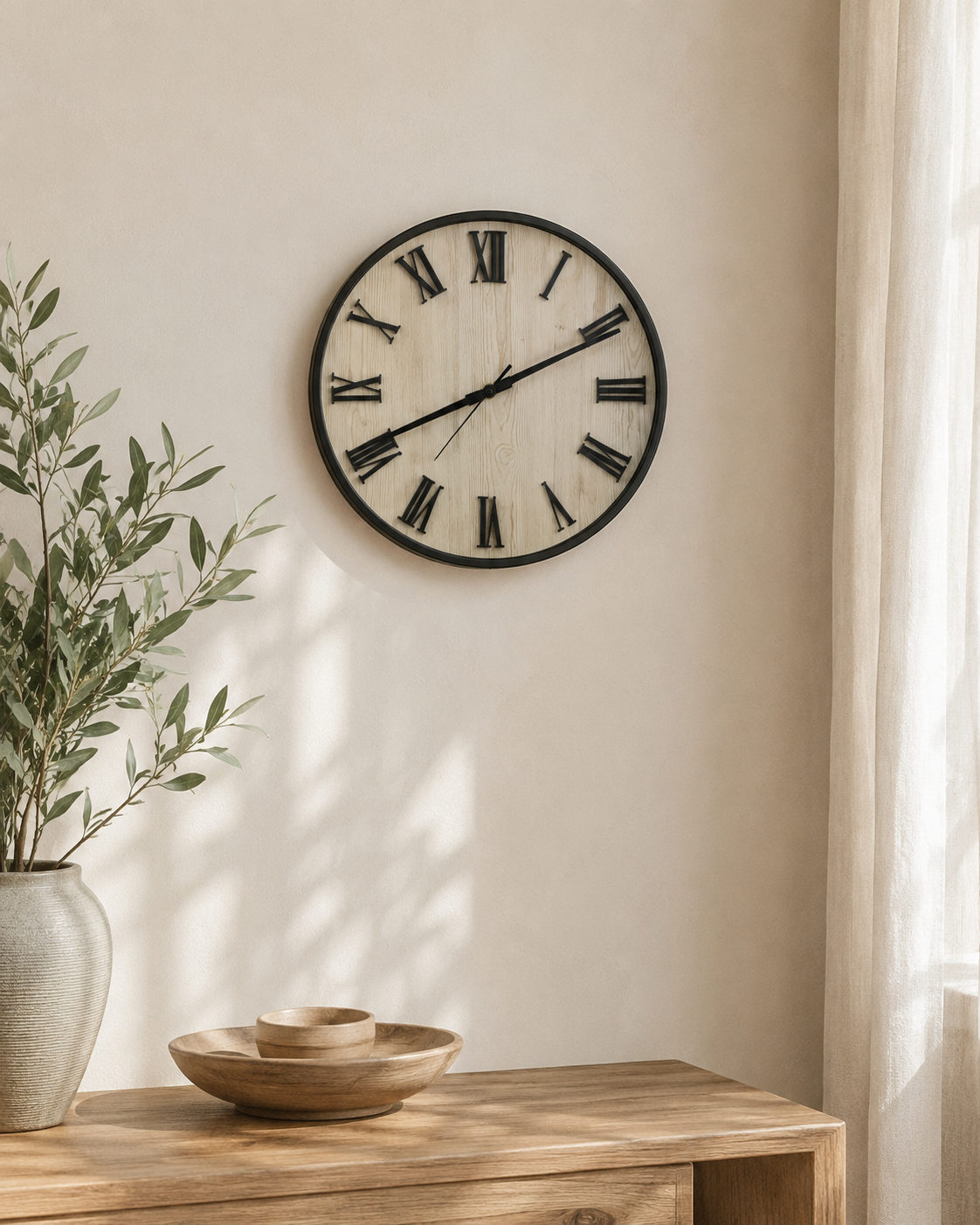 Horloge Murale Chiffre Romain 30CM – vue principale | ODECO