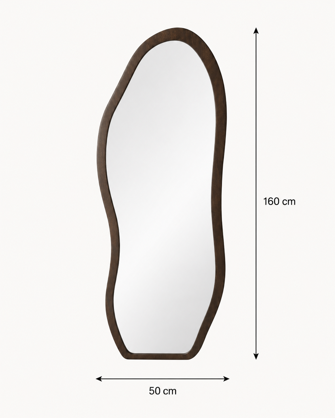Miroir Nuage sur Pied Couleur Bois – vue 4 du produit | ODECO