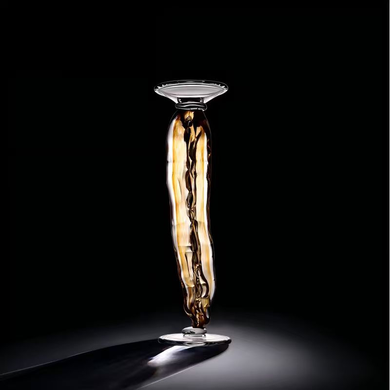 Bougeoir en Verre Soufflé « Torse d’or » (GM) – vue principale | ODECO