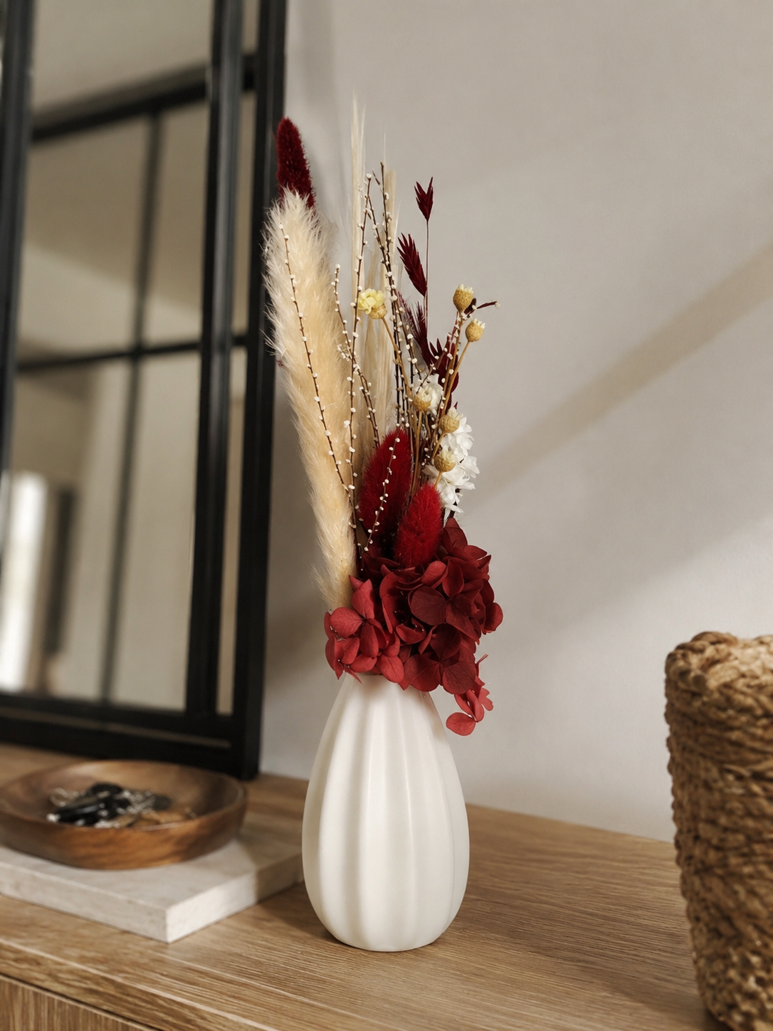 Mini Vase +fleures Séchées Multicouleurs – vue 4 du produit | ODECO