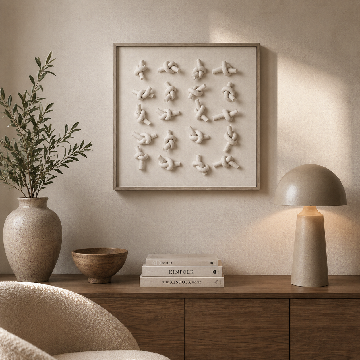 3D Relief Knots Wall Art 40x40