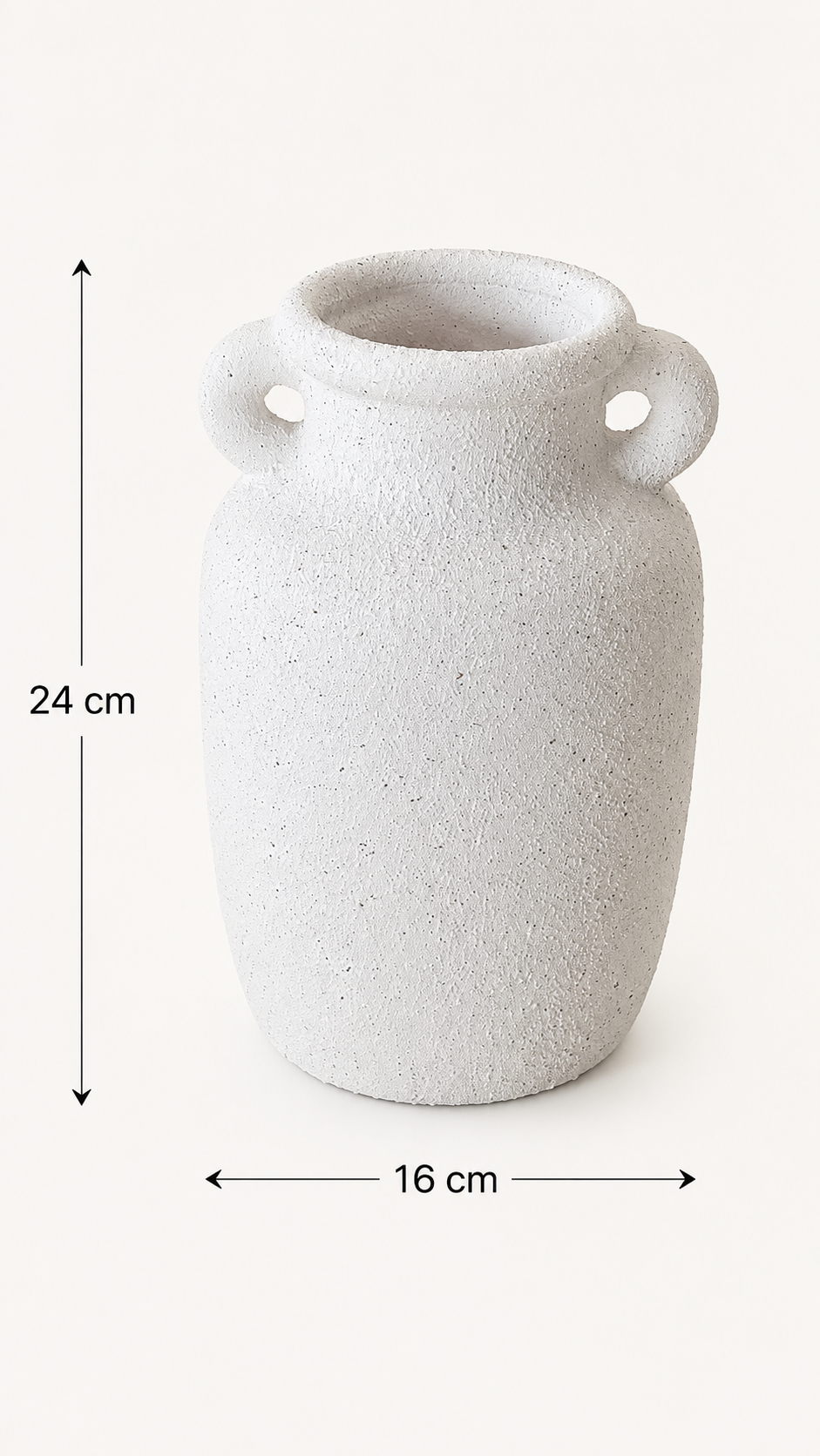 Vase en Terre Cuite Blanc « Athena » (GM)