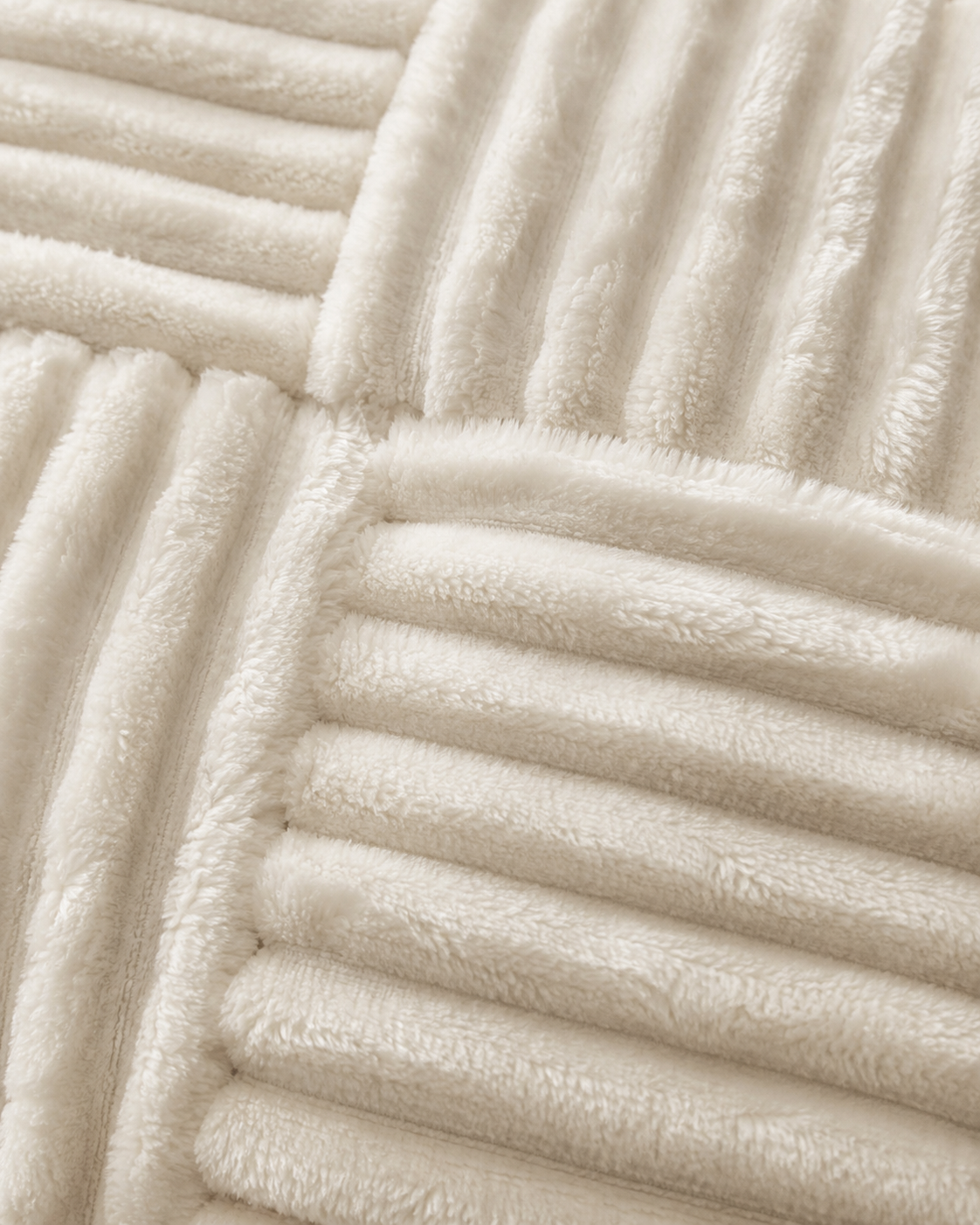 Pouf carré Tissé PM Blanc – vue 3 du produit | ODECO